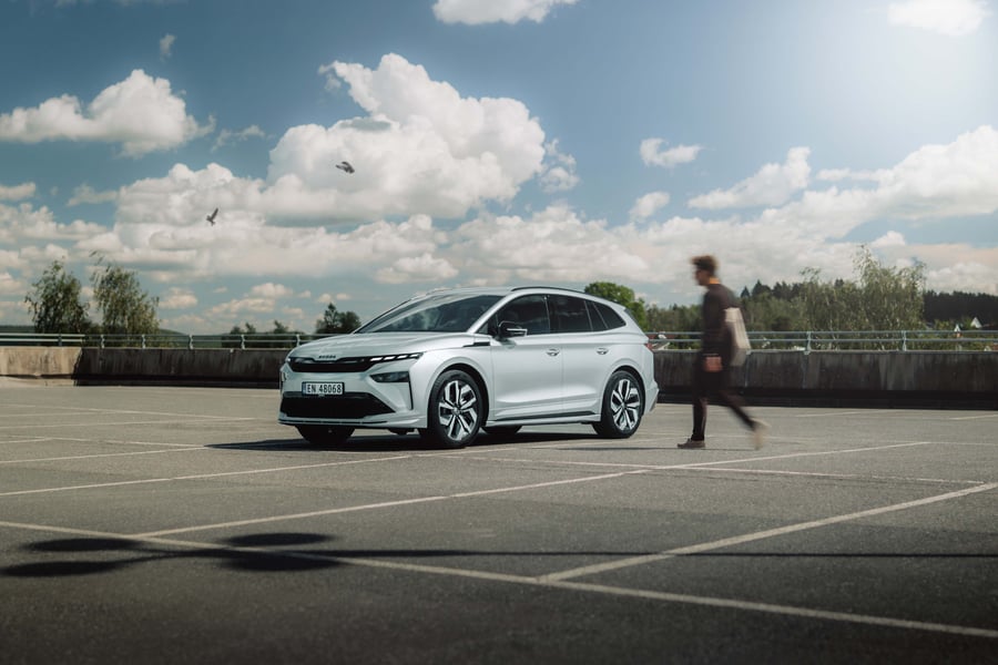 nye skoda enyaq batteri
